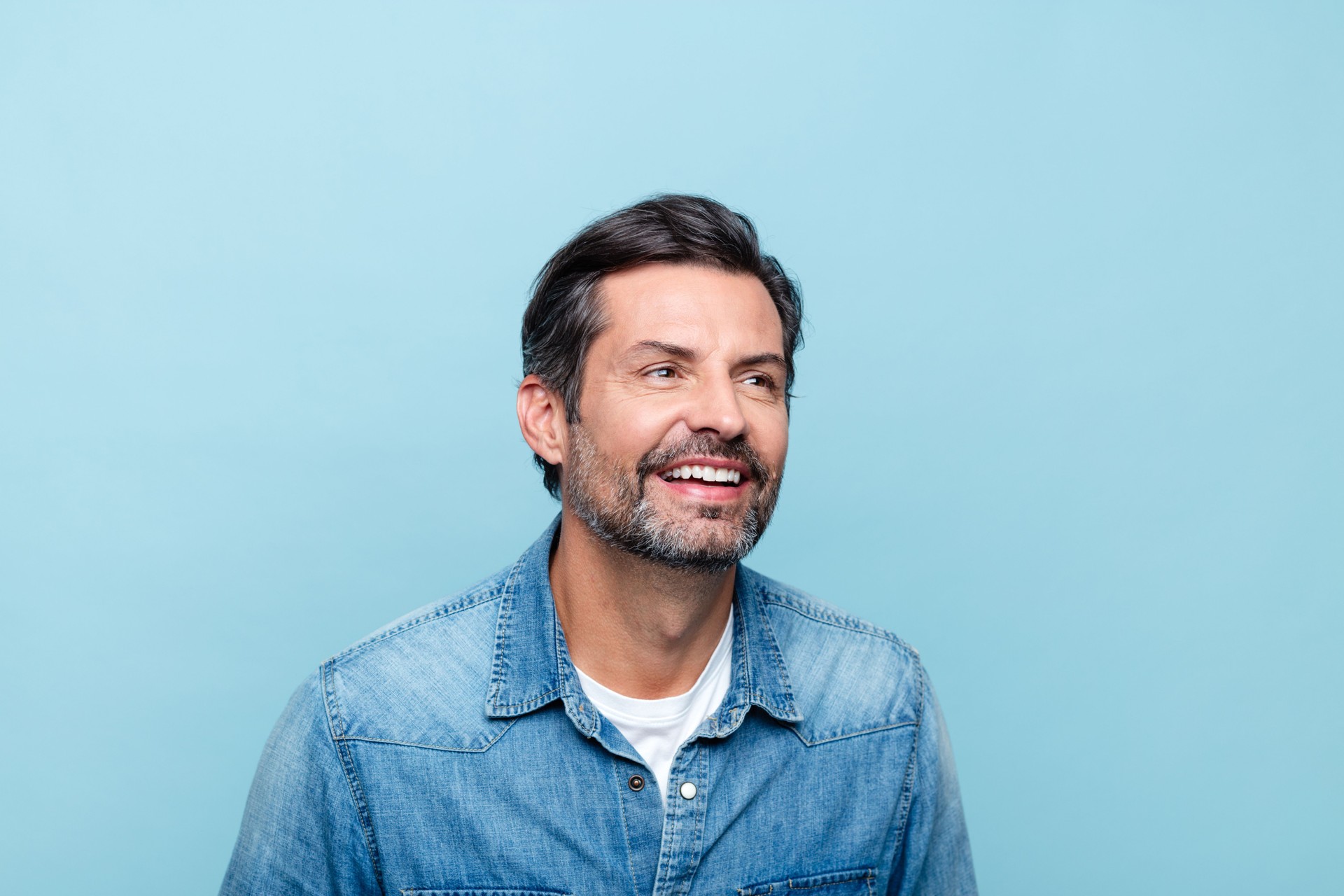 Portrait of happy mature man